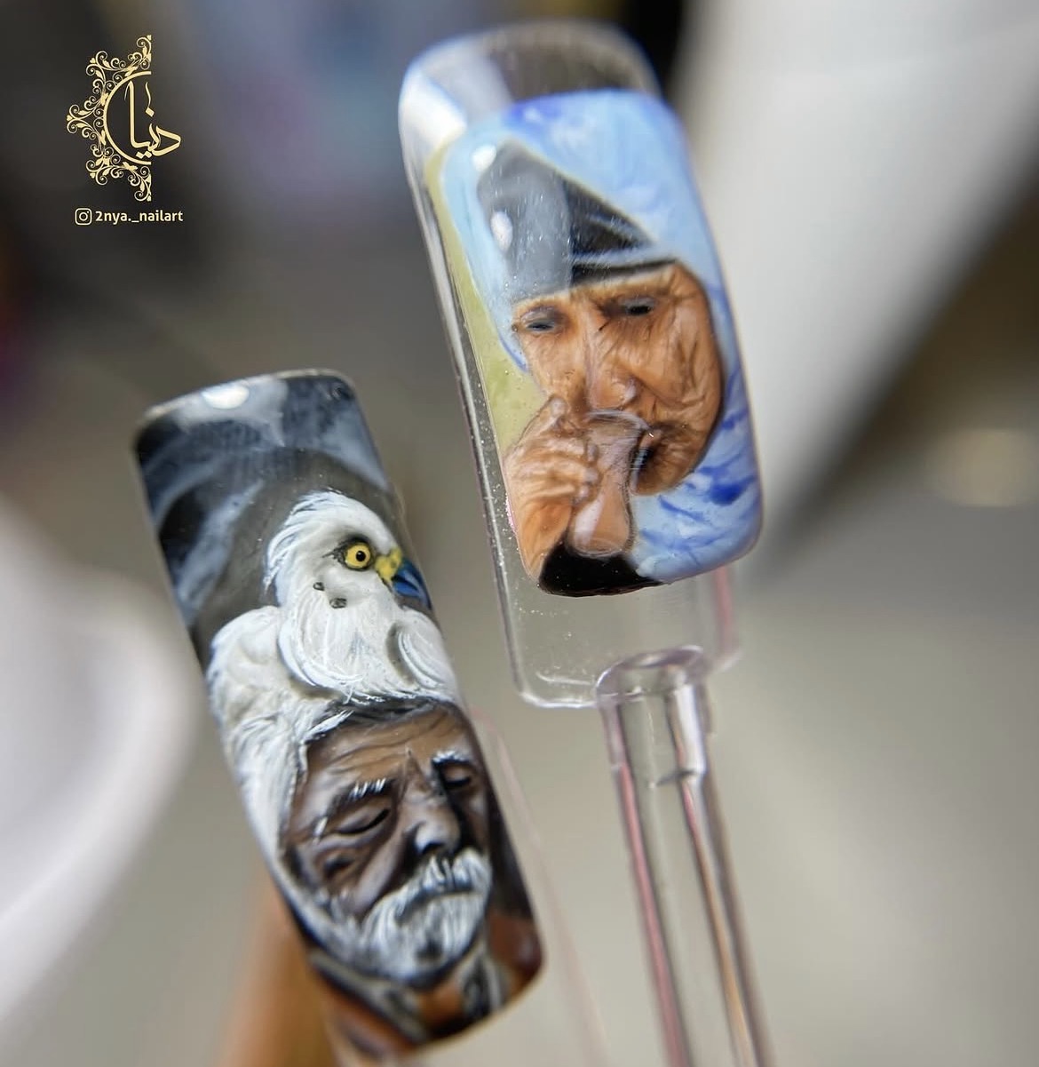 نمونه‌ای از طراحی ظریف ناخن، اثر دنیا
